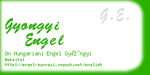 gyongyi engel business card